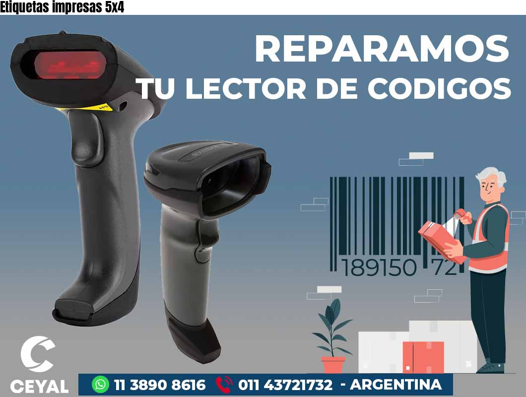Etiquetas impresas 5x4
