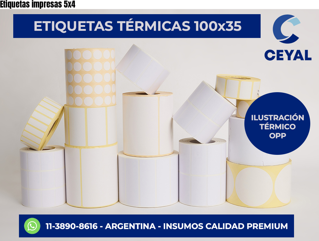 Etiquetas impresas 5×4