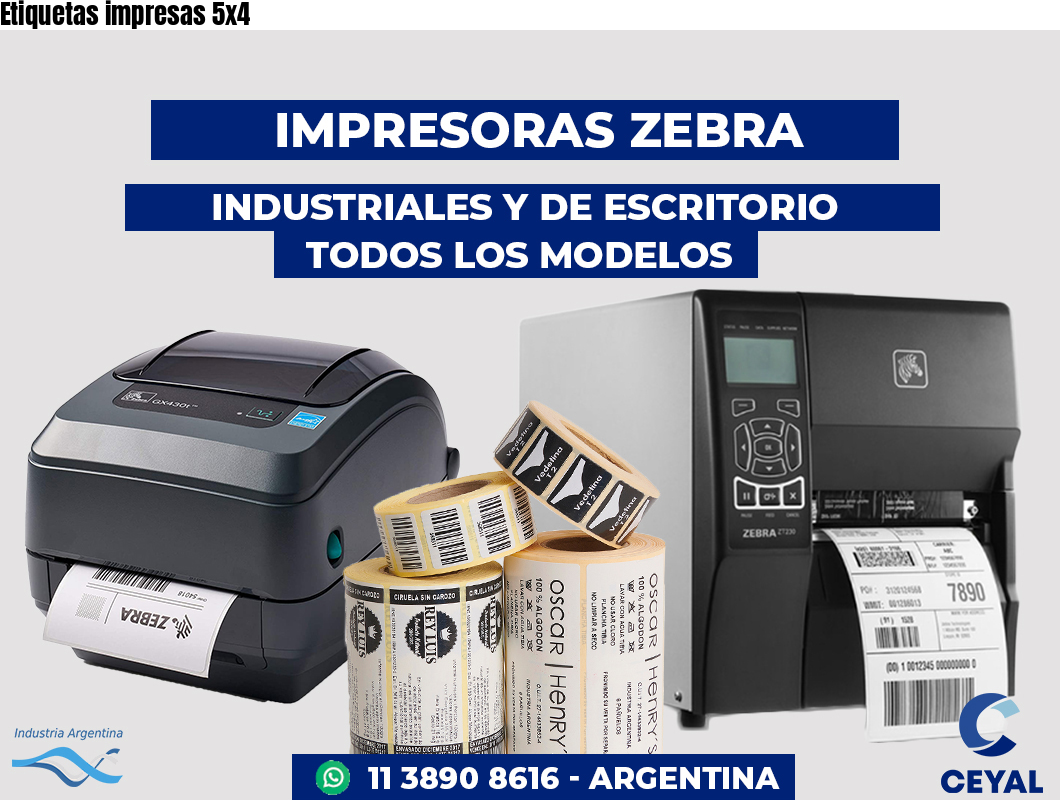Etiquetas impresas 5x4