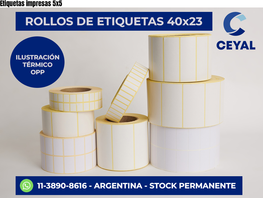 Etiquetas impresas 5×5