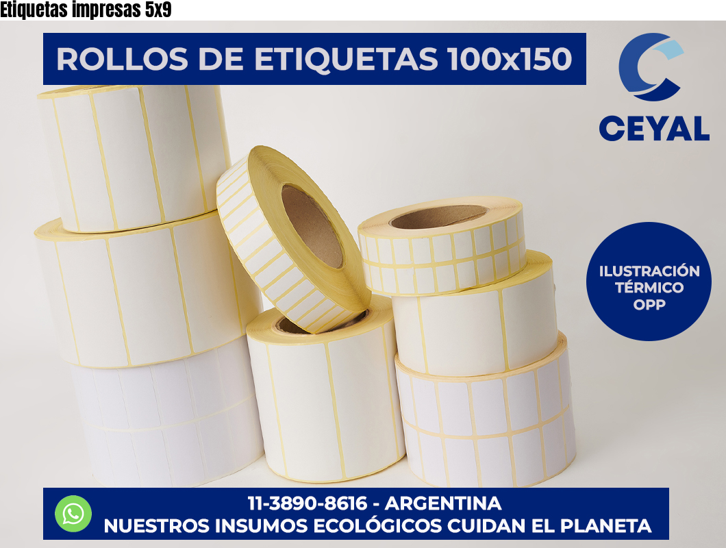 Etiquetas impresas 5×9