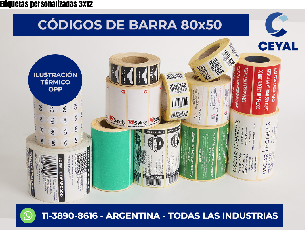 Etiquetas personalizadas 3×12