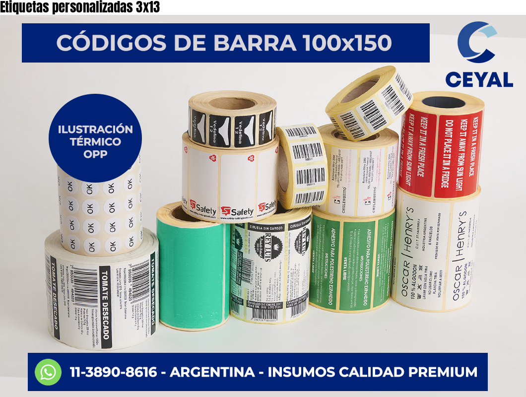 Etiquetas personalizadas 3×13
