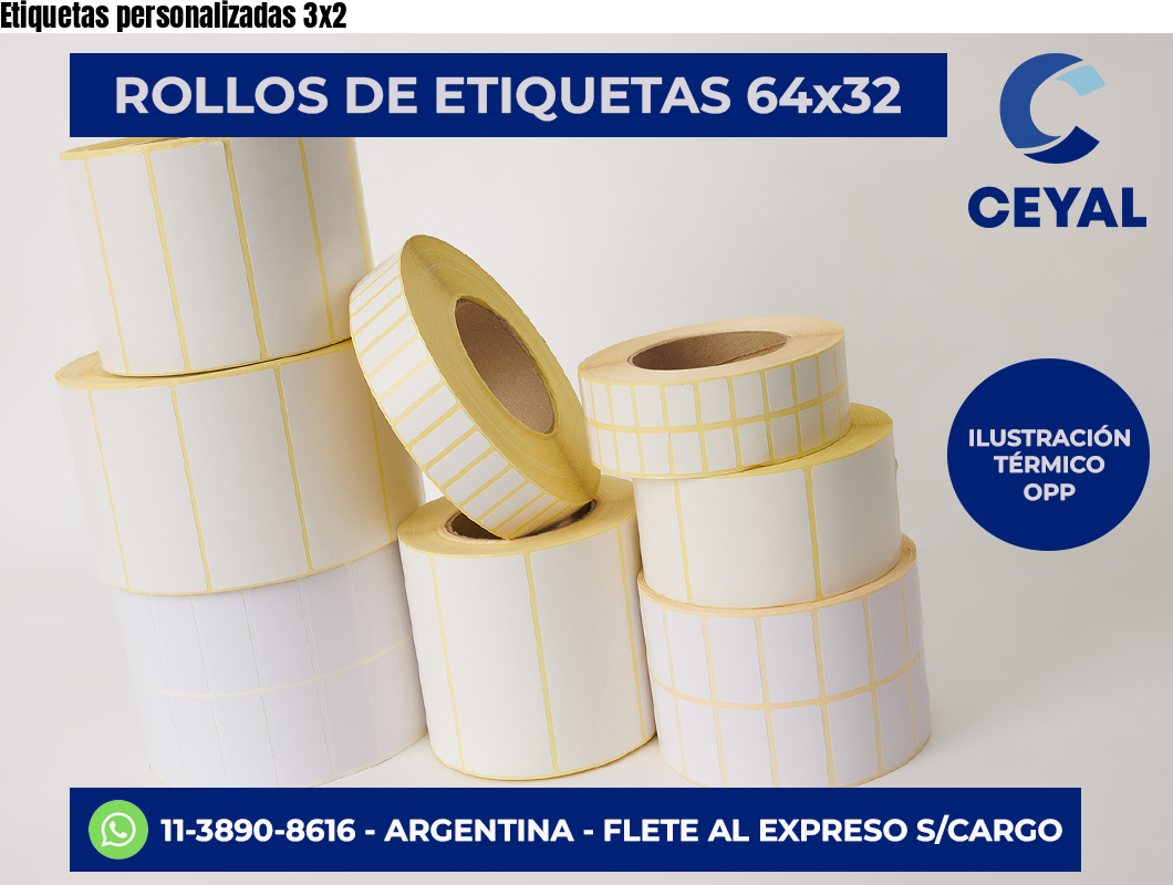 Etiquetas personalizadas 3×2