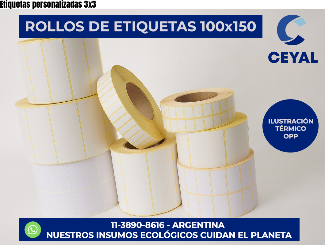 Etiquetas personalizadas 3×3