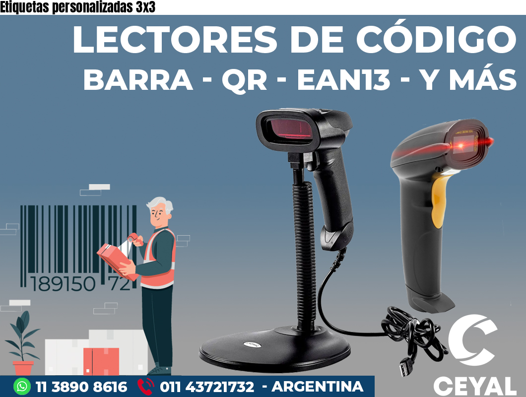 Etiquetas personalizadas 3x3