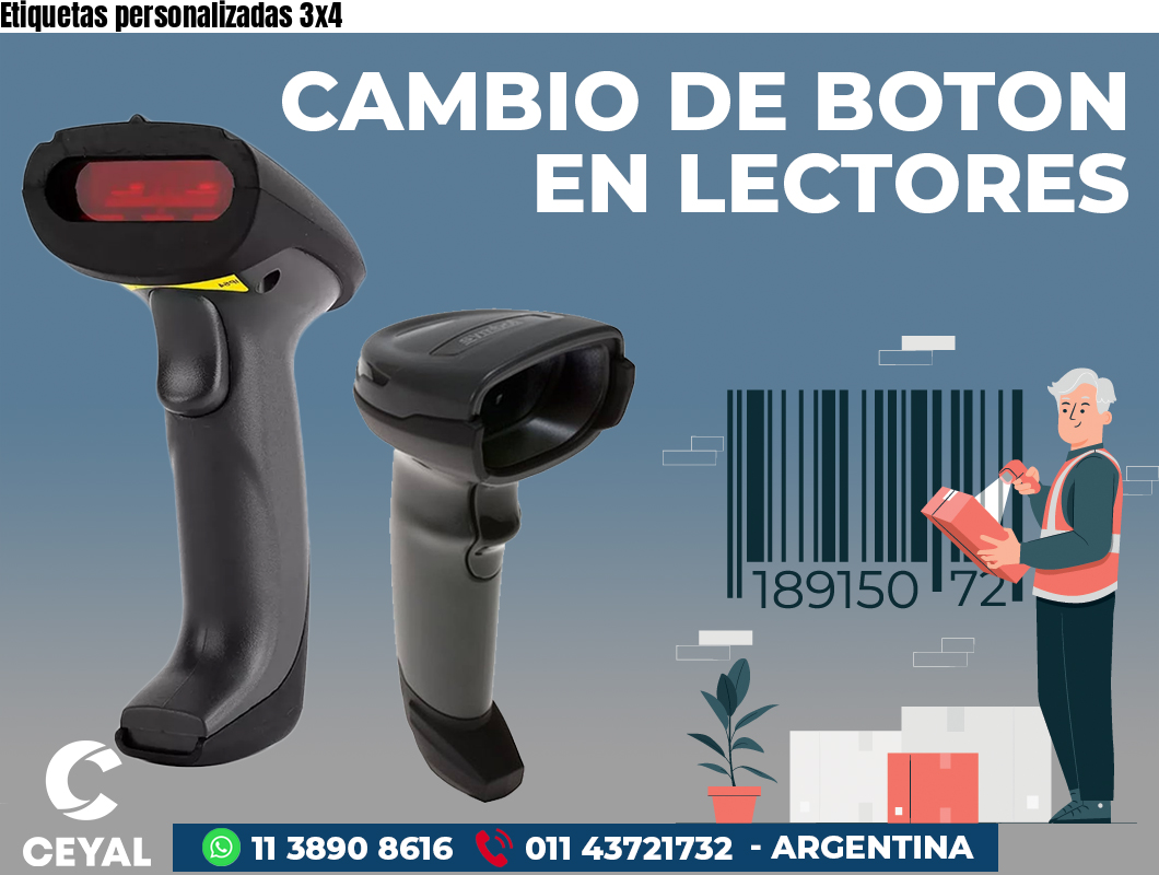 Etiquetas personalizadas 3x4