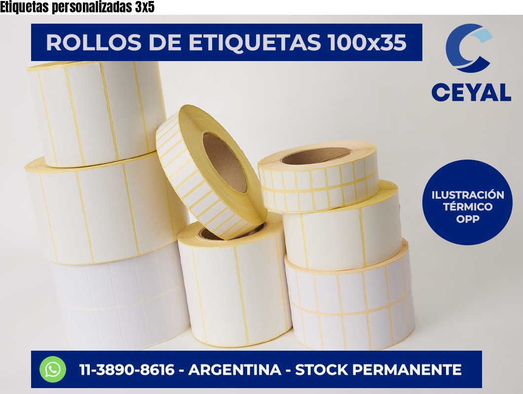 Etiquetas personalizadas 3×5
