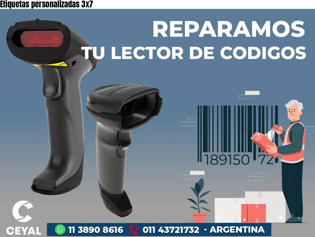 Etiquetas personalizadas 3x7