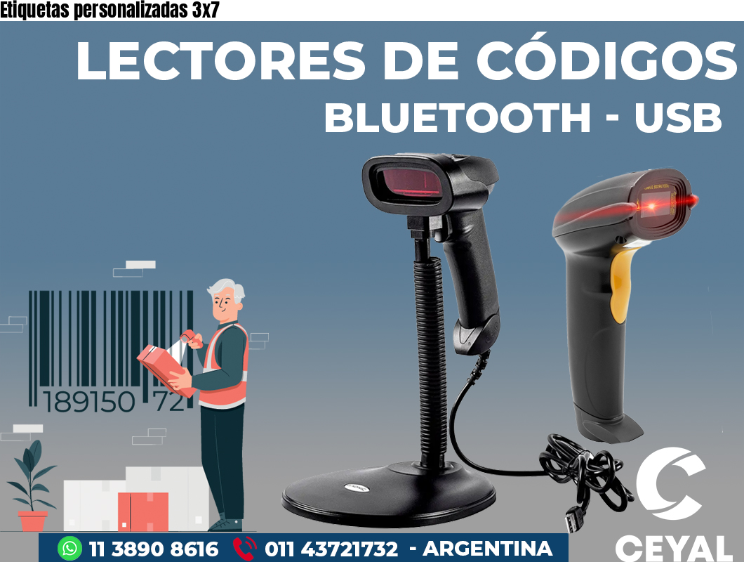 Etiquetas personalizadas 3x7