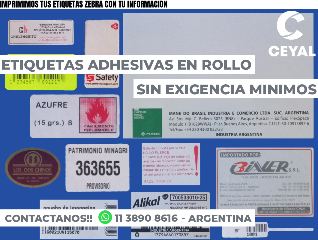IMPRIMIMOS TUS ETIQUETAS ZEBRA CON TU INFORMACIÓN