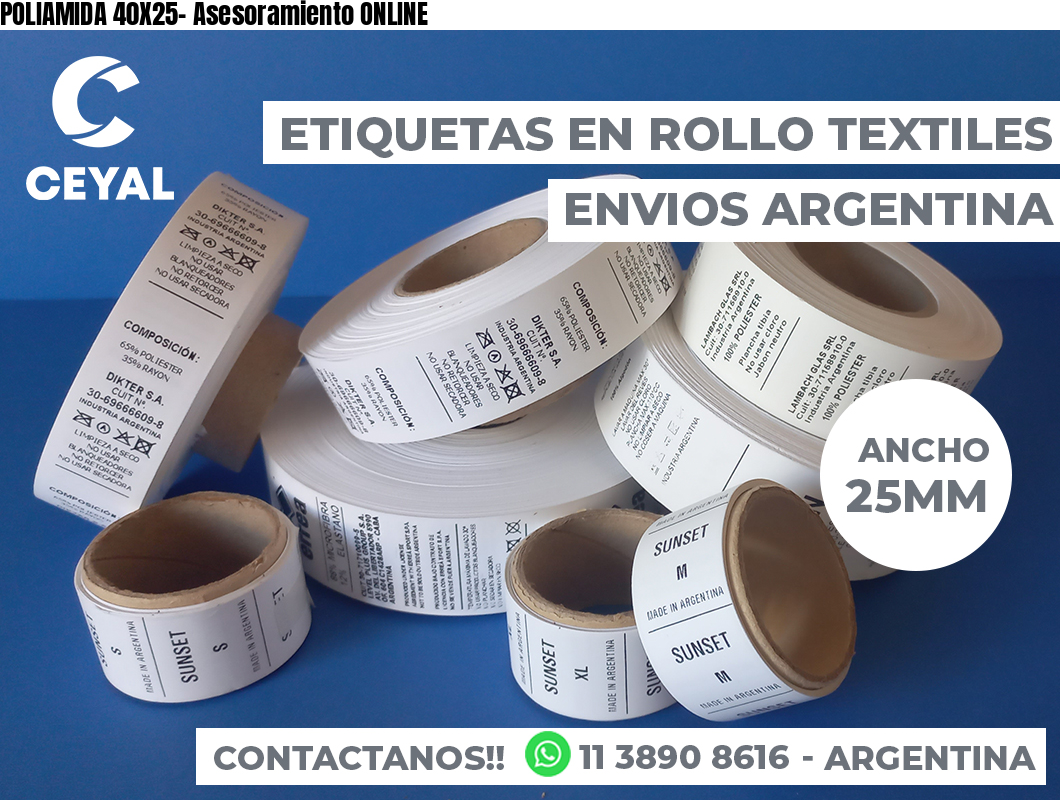 POLIAMIDA 40X25- Asesoramiento ONLINE