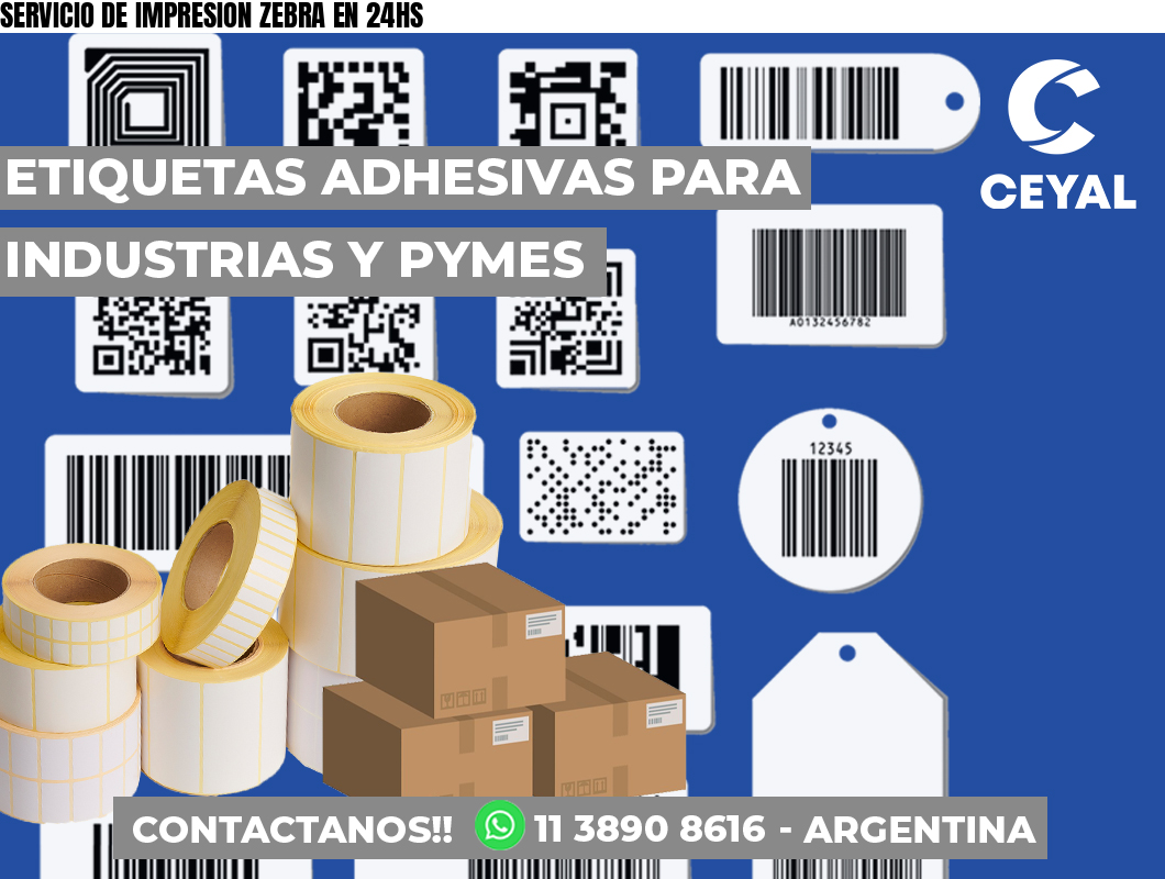 SERVICIO DE IMPRESION ZEBRA EN 24HS