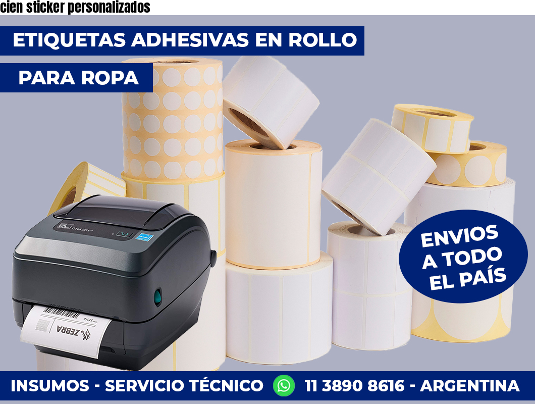 cien sticker personalizados 