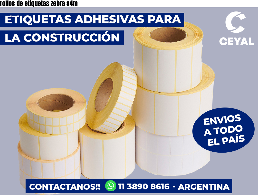 rollos de etiquetas zebra s4m