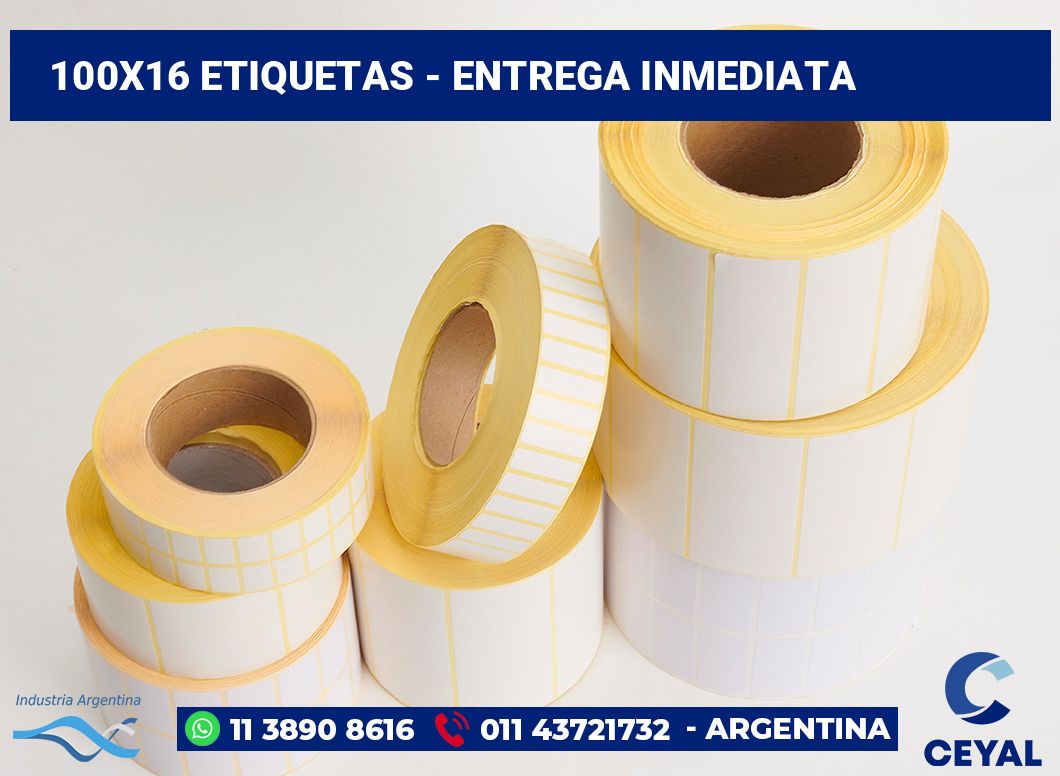100x16 Etiquetas