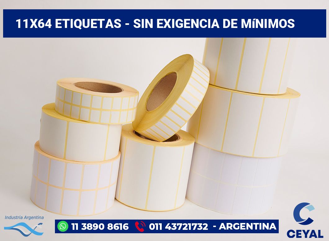 11×64 Etiquetas