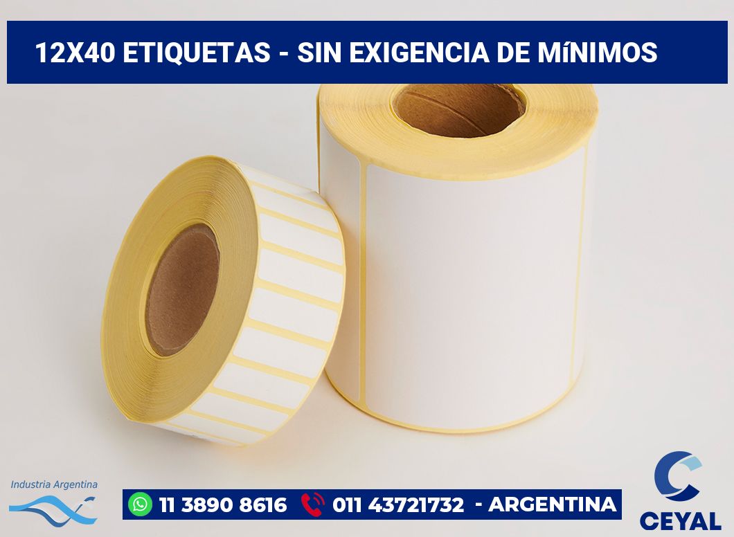 12×40 Etiquetas