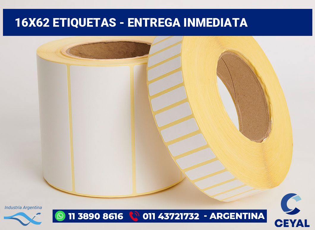16×62 Etiquetas