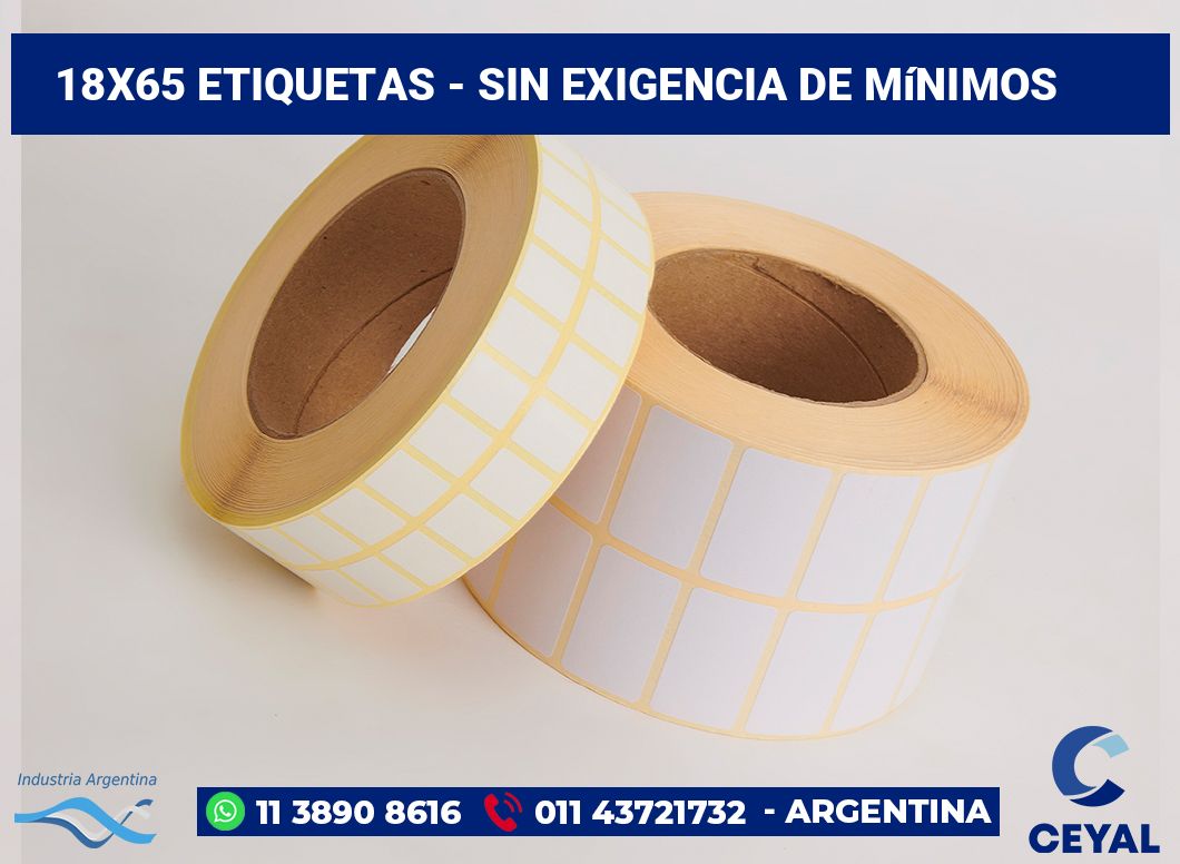 18x65 Etiquetas