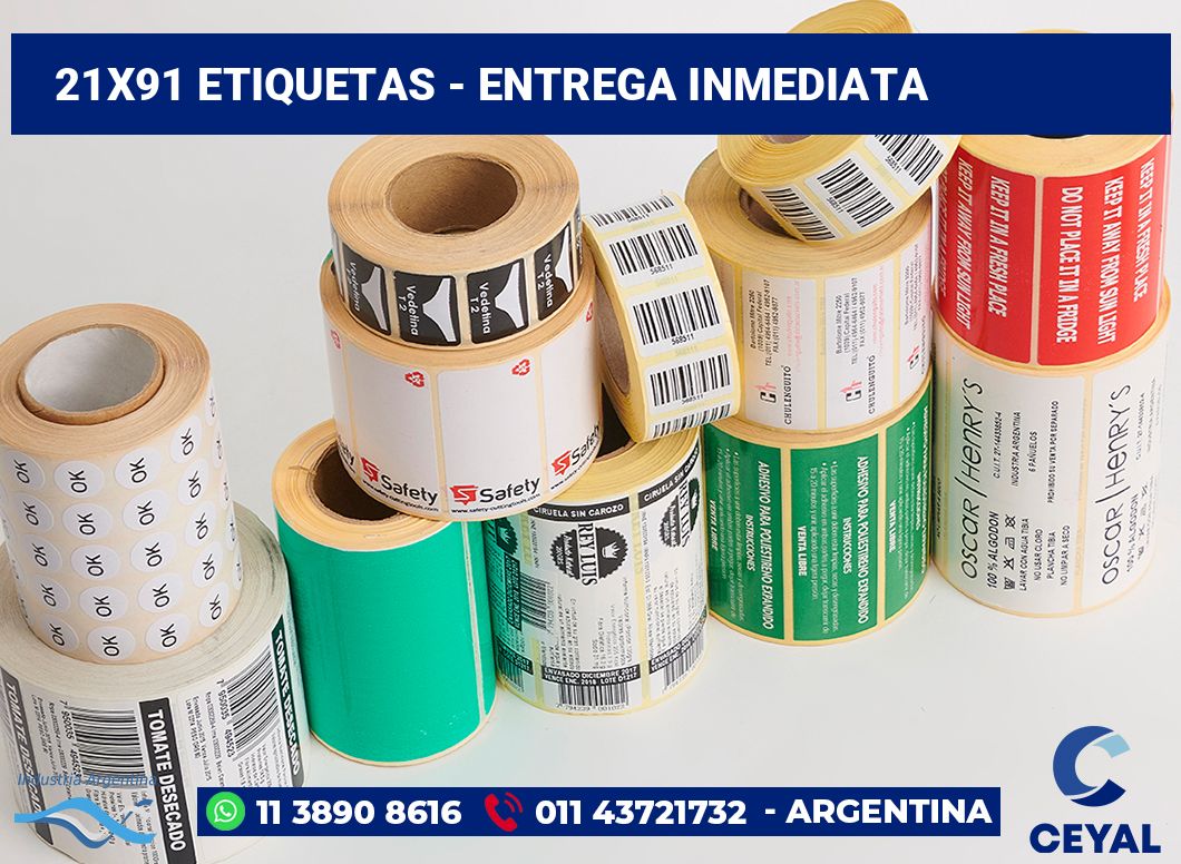 21×91 Etiquetas