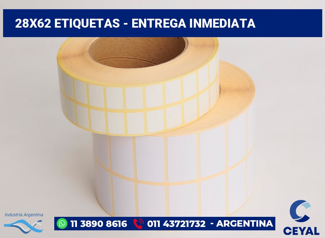 28×62 Etiquetas