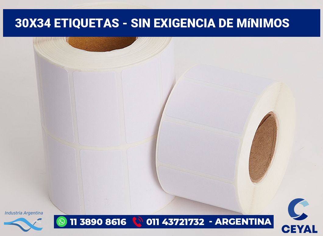 30x34 Etiquetas