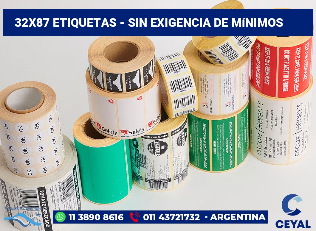 32×87 Etiquetas