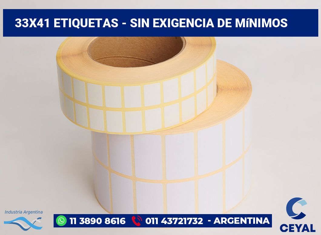 33×41 Etiquetas