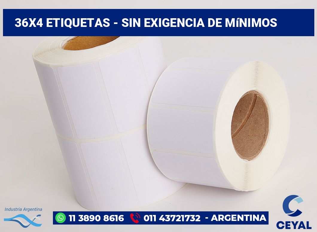 36x4 Etiquetas