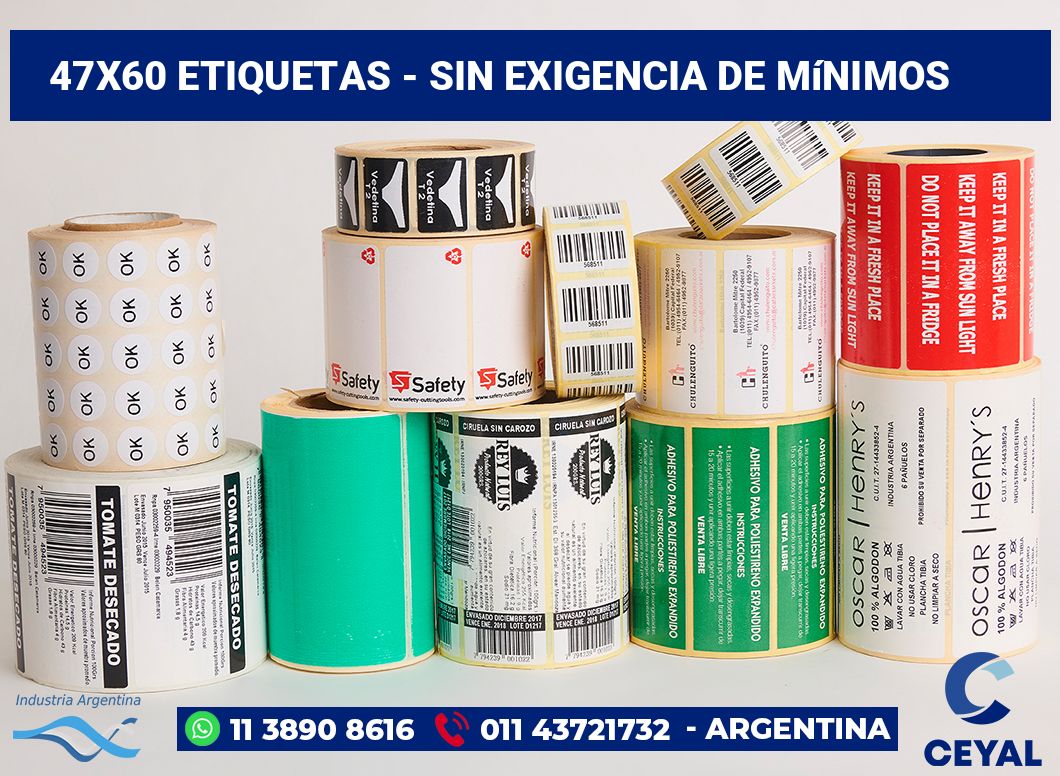 47×60 Etiquetas