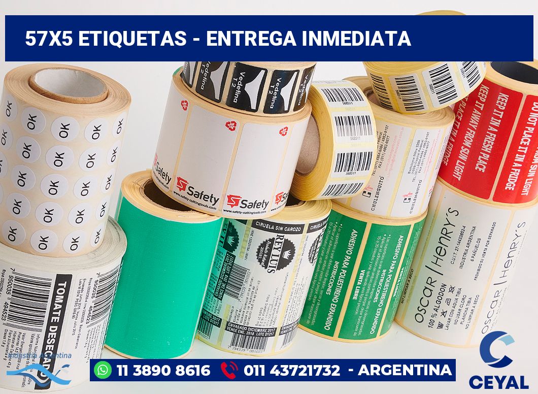57x5 Etiquetas