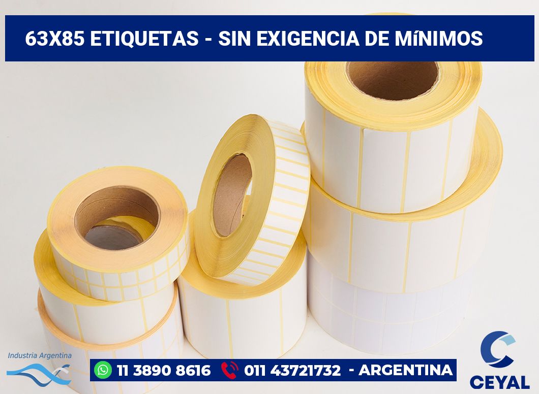 63×85 Etiquetas
