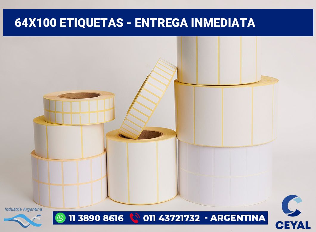 64×100 Etiquetas