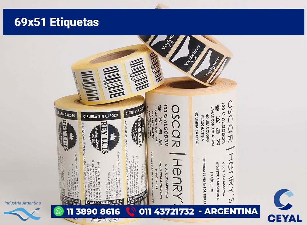 69×51 Etiquetas