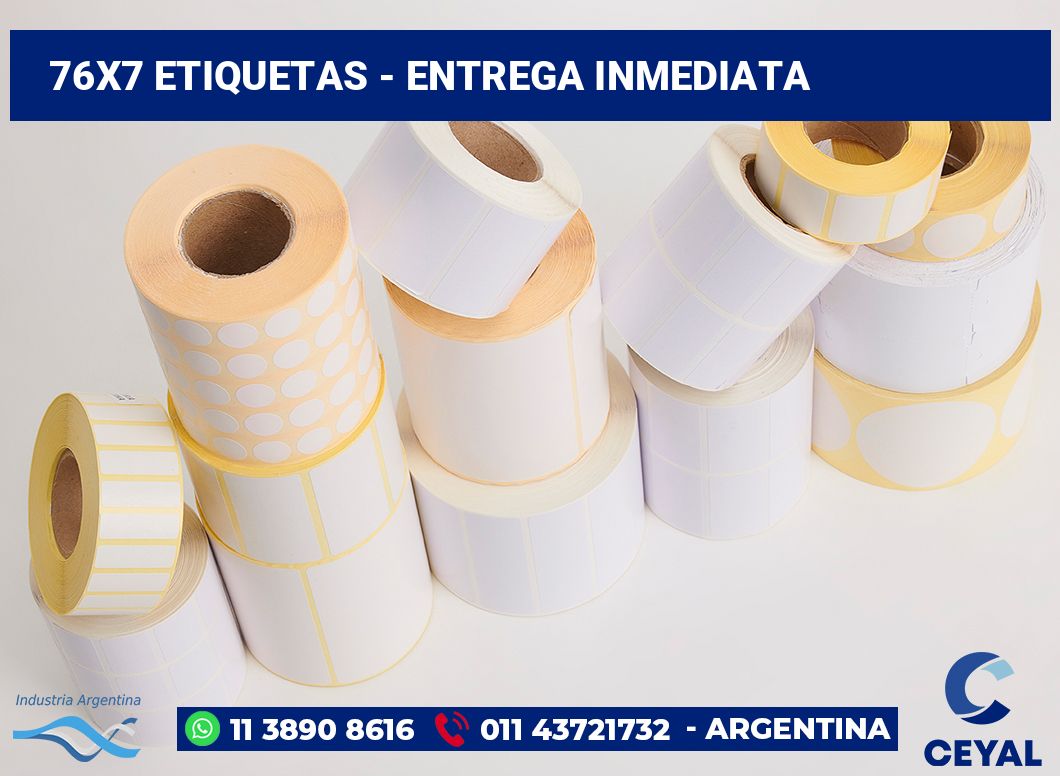 76x7 Etiquetas