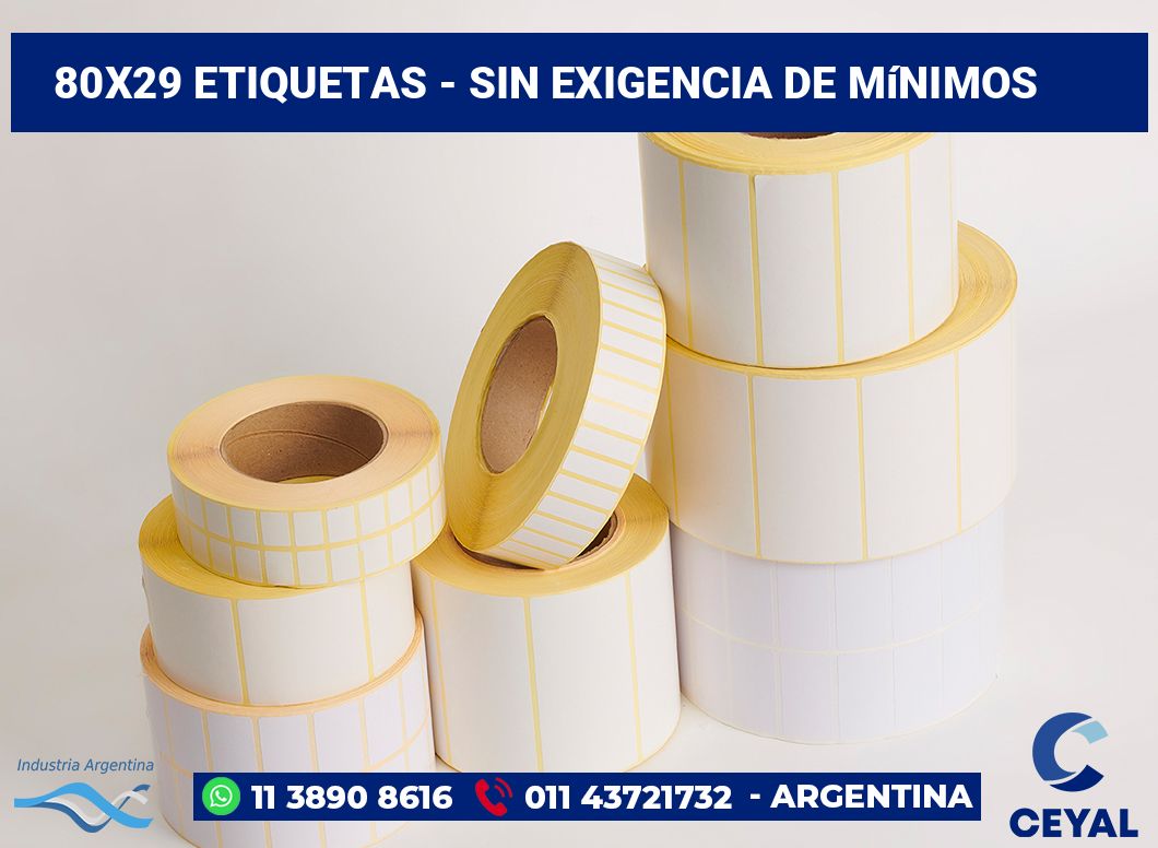80x29 Etiquetas