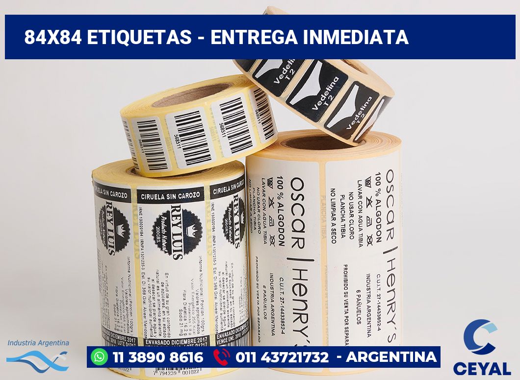 84x84 Etiquetas