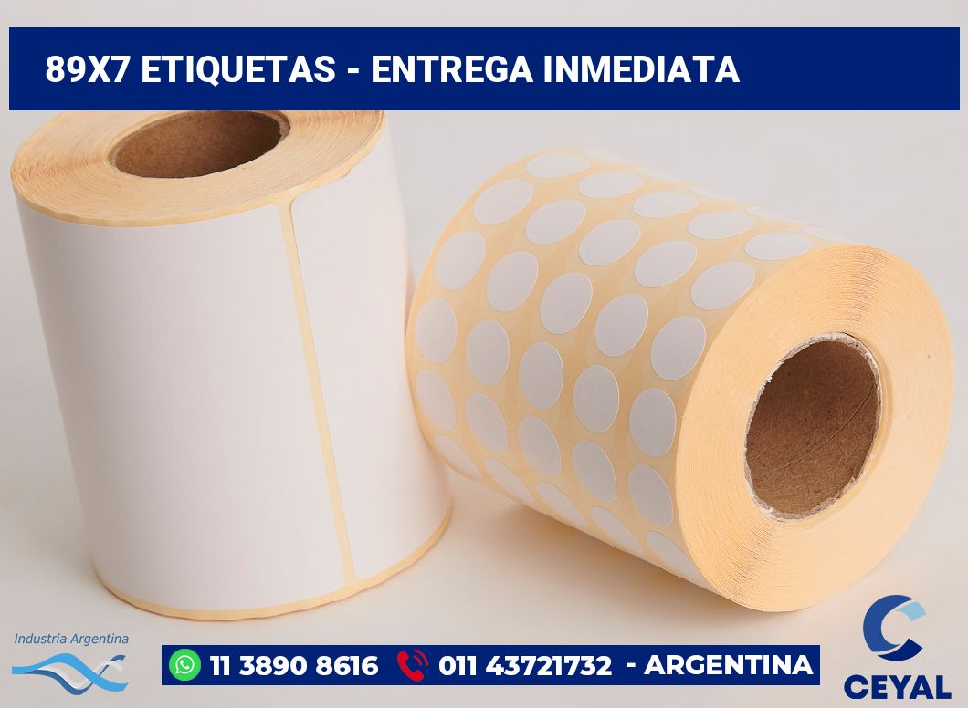 89x7 Etiquetas