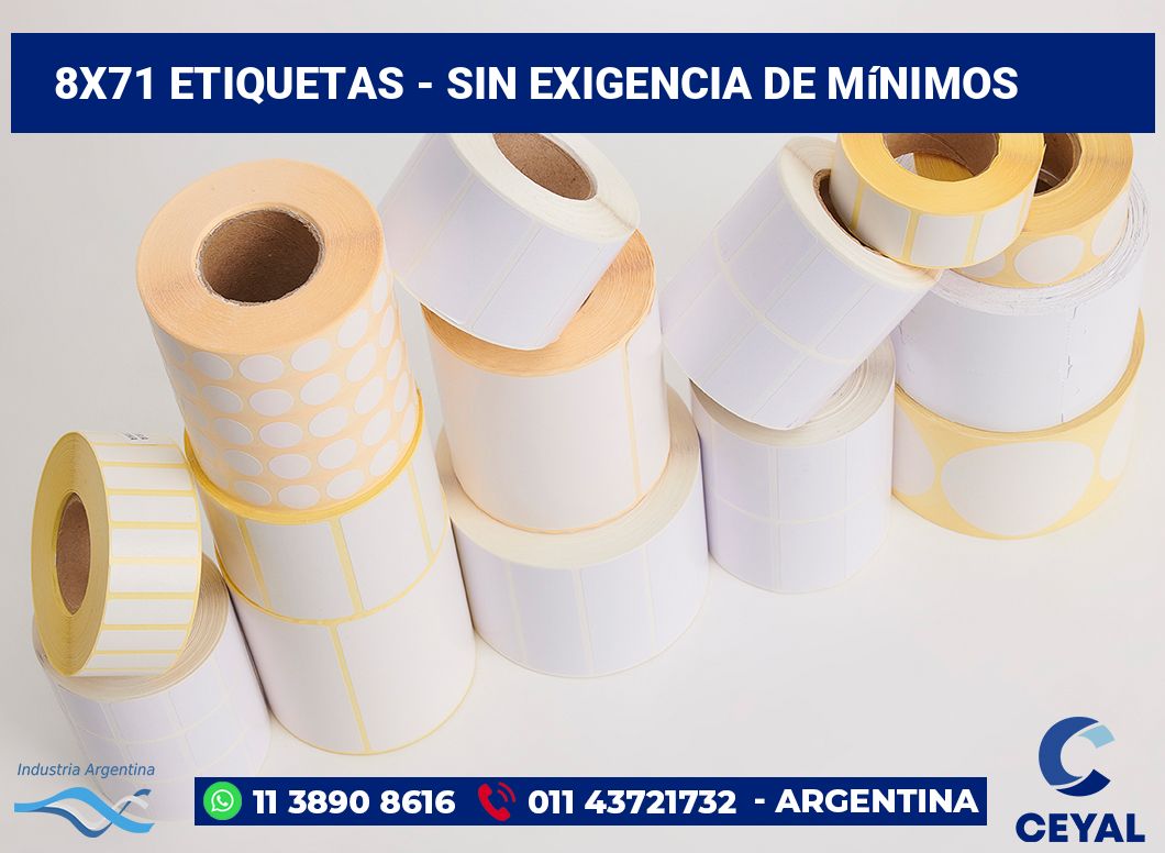 8×71 Etiquetas