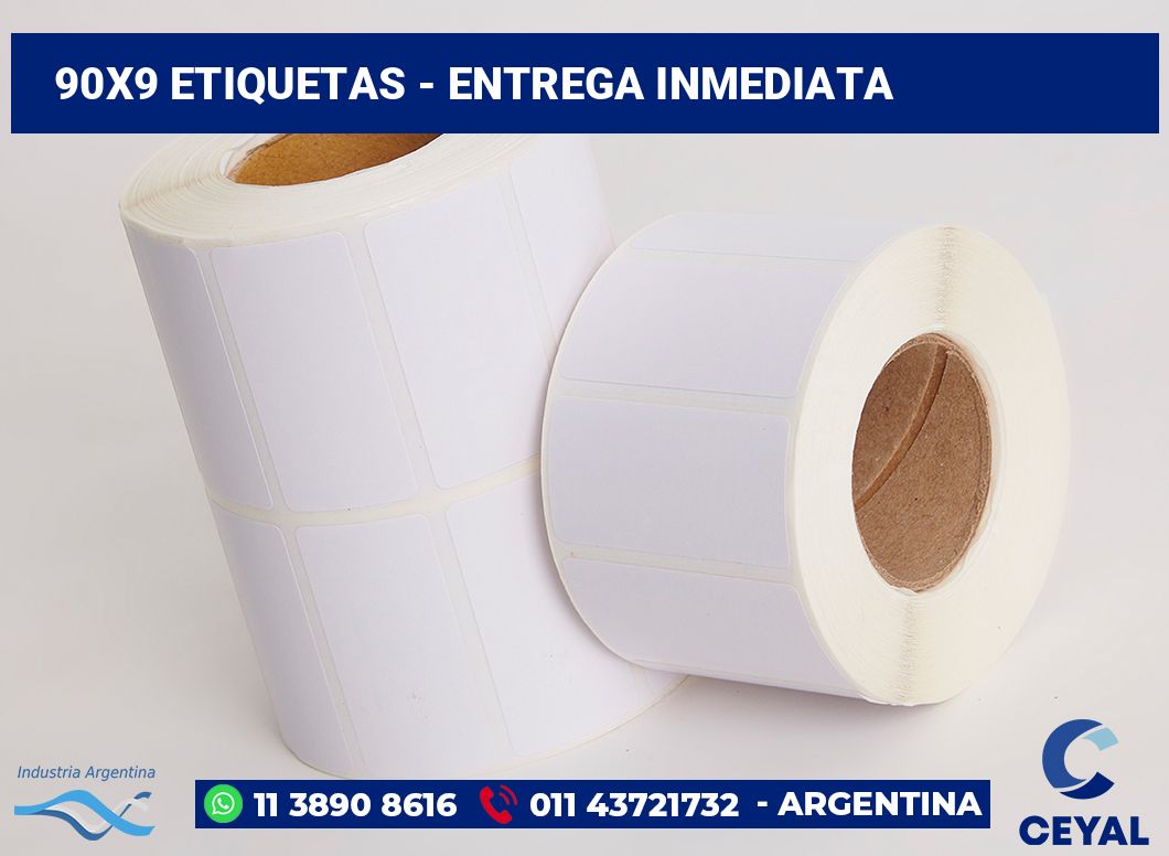 90×9 Etiquetas