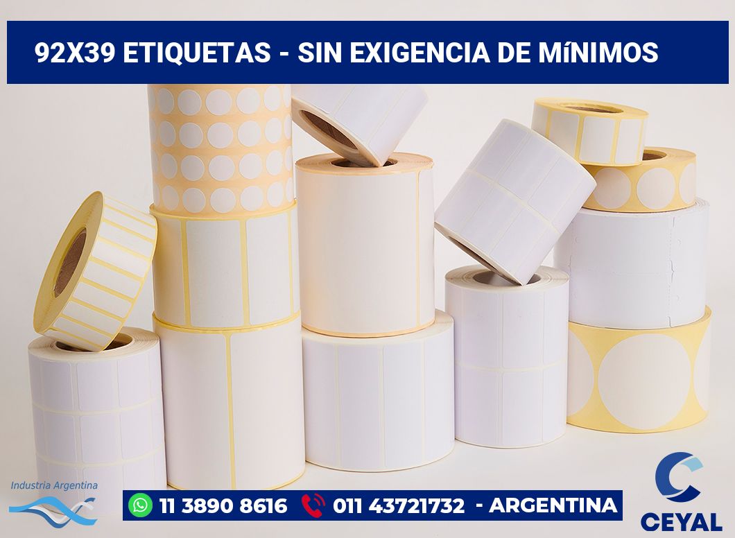 92×39 Etiquetas