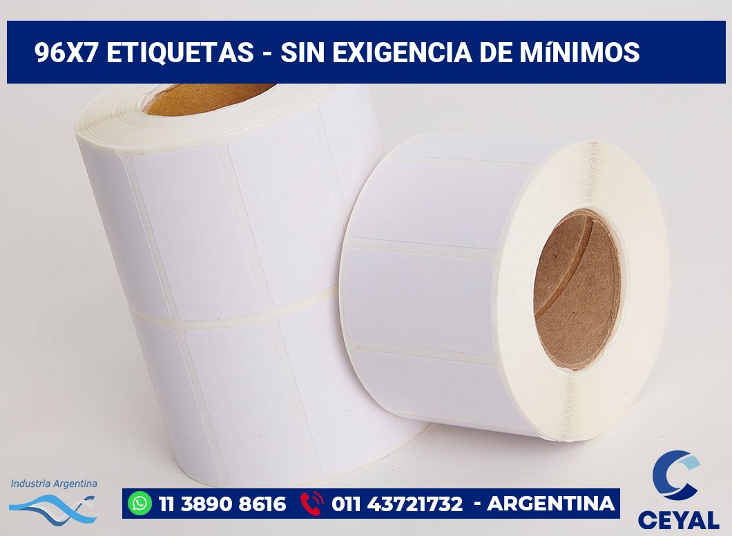 96×7 Etiquetas