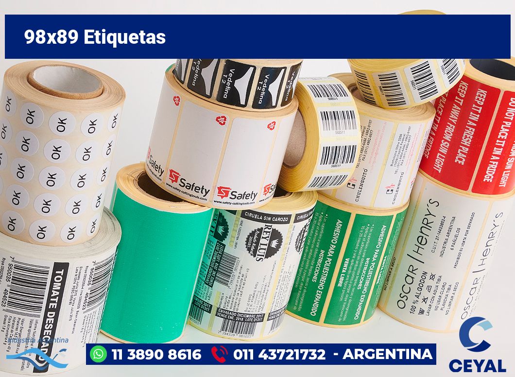 98×89 Etiquetas