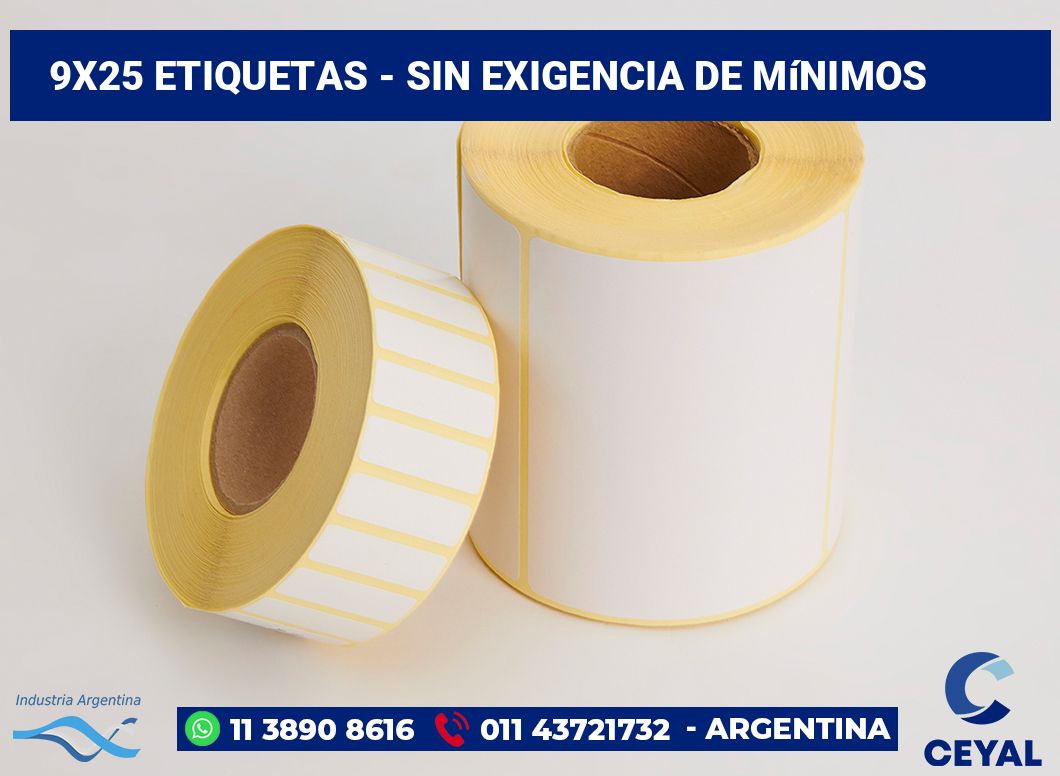9×25 Etiquetas