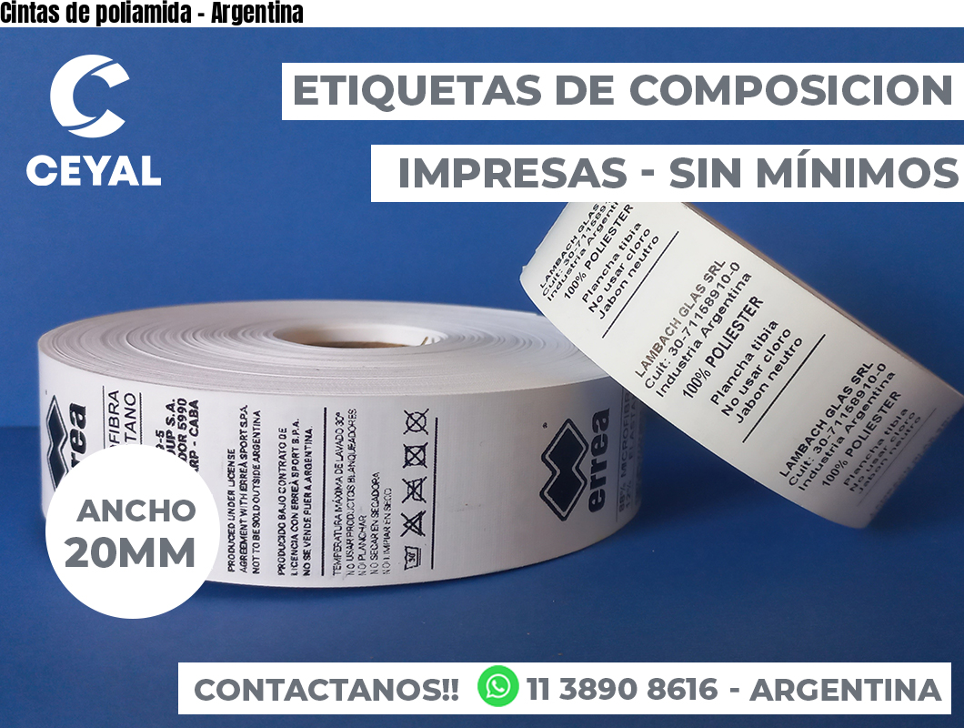 Cintas de poliamida - Argentina