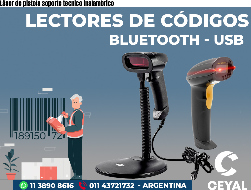 Láser de pistola soporte tecnico inalambrico