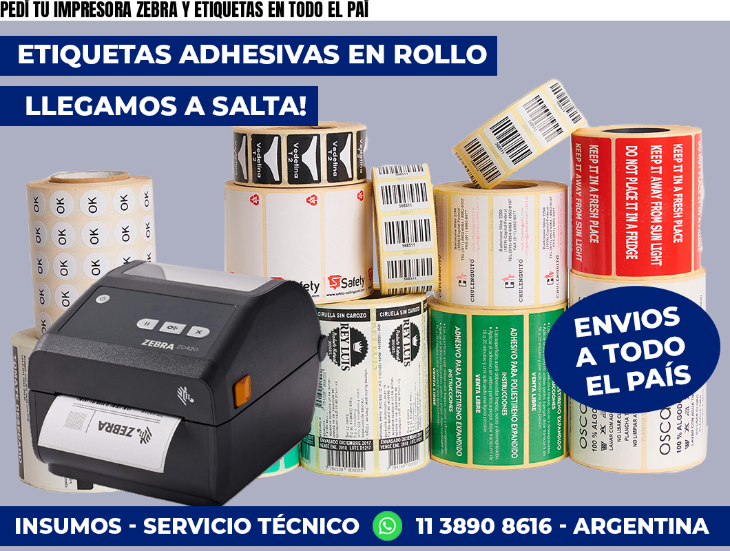 PEDÍ TU IMPRESORA ZEBRA Y ETIQUETAS EN TODO EL PAÍ