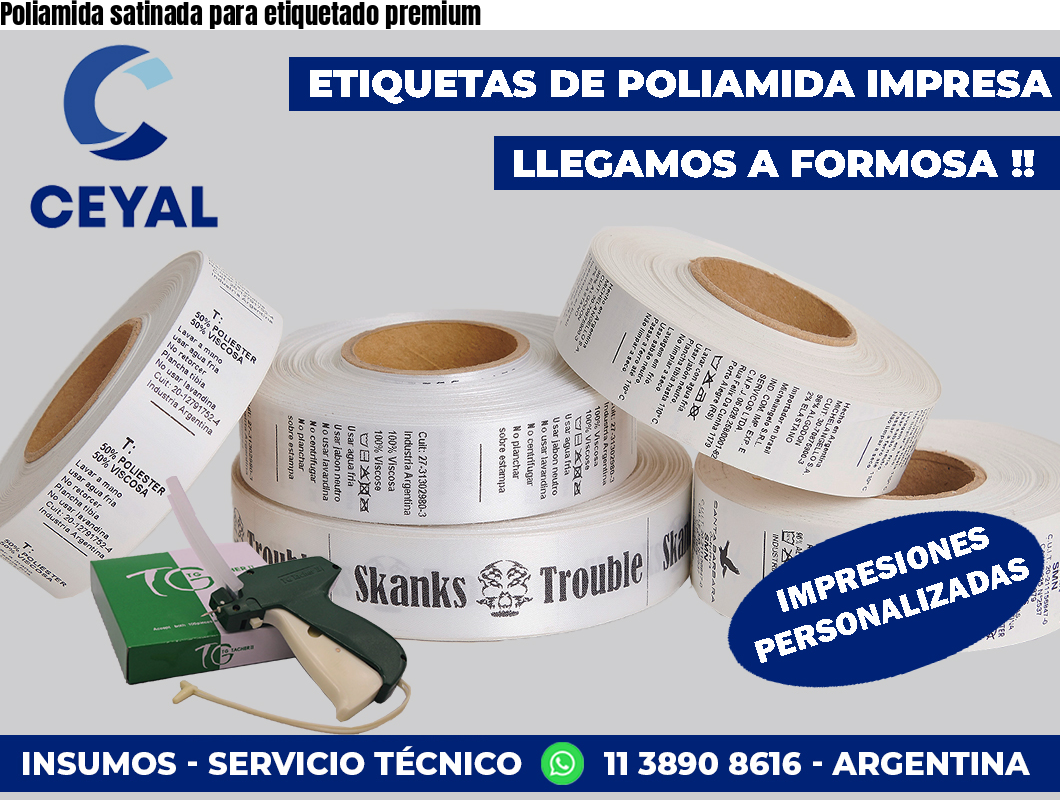 Poliamida satinada para etiquetado premium