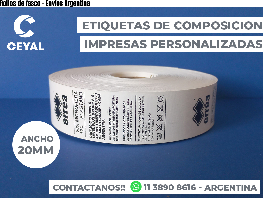 Rollos de fasco - Envíos Argentina